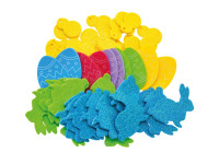 Naklejki z pianki kurczaczki, jajka, króliczki 56szt. Brewis